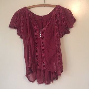 Free People daisy chain blouse